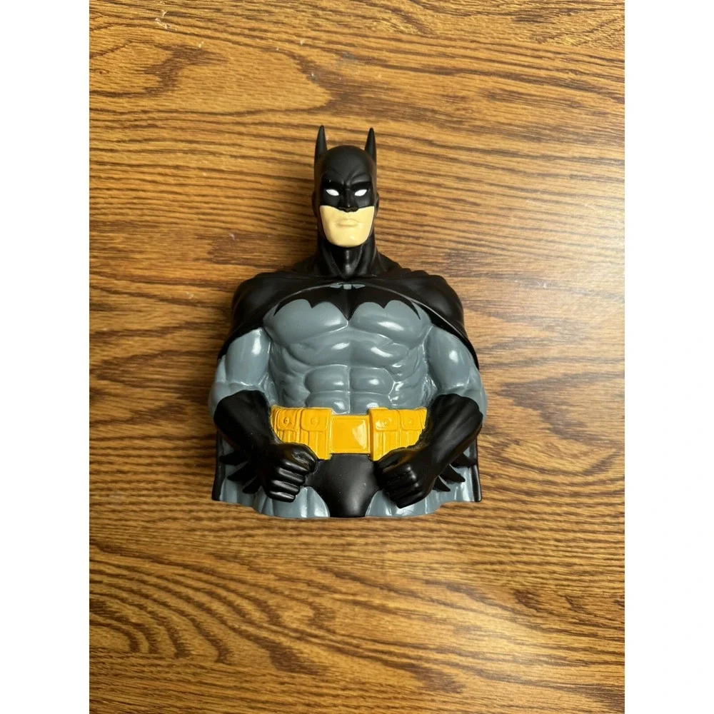 Justice League Batman Coin Bank DC Marvel 3D Toy Figure Piggy Bank PVC With Plug